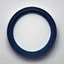 Placeholder: A round simple midnight blue frame on a white background