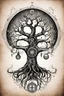 Placeholder: tree of life, ink, alchemical logo