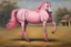 Placeholder: a pink horse like a 19th painting