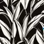 Placeholder: black and white banana leafs wallpaper pattern in vector lines, same line weight