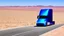 Placeholder: A Tesla semi-truck is racing at top speed, across the 'Area 51' facility in the USA. CINEMATIC. WIDE ANGLE LENS.
