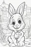 Placeholder: easter bunny coloring page for toddlers pixar style