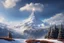 Placeholder: a snow-covered steep massiv mountain reaching into the clouds. On top of the mountain is a long needle thin tower. seen from the bottom of a valley. fantasy concept art, exquisite realism, a masterpiece, dynamic lighting, hyper detailed, intricately detailed, deep color, Unreal Engine, volumetric lighting , Epic cinematic brilliant stunning intricate meticulously detailed dramatic atmospheric maximal,