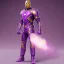 Placeholder: Cosmos super hero, purple costume,4k image, man