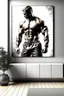 Placeholder: man wall art profil bodybuilder