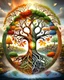 Placeholder: The tree of life consists of four seasons: spring, summer, autumn, winter, along with light, water, fire, wind, and soil