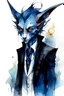 Placeholder: A deeply abstract ink wash and watercolor illustration of a young Goth vampire bat male with highly detailed hair and facial features , in the abstract expressionist style, indigo and jasper, ragged and torn Victorian costumes, hard , gritty, and edgy depictions, full body, fullshot, vibrant forms, bat, ethereal, otherworldly