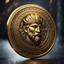 Placeholder: a single gold coin standing on edge. viking design. kings portrait. Named a Gold Sun. show one coin. show whole coin. fantasy concept art, exquisite realism, a masterpiece, dynamic lighting, hyper detailed, intricately detailed, deep color, Unreal Engine, volumetric lighting , Epic cinematic brilliant stunning intricate meticulously detailed dramatic atmospheric maximal,