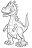 Placeholder: artistic outline for cute coloring page with dinosaur, white background, full body, just use outline, clean line art, white background, no shadows and clear and good for 5 years old kids