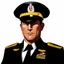 Placeholder: fantasy, portrait, face, close up, long face, city captain, official, white background