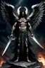 Placeholder: Samael the fallen angel, the angel of death, the avenger of sins and the seducer, warrior, demon prince, the bringer of light, who bears the Seal of Darkness, high realistic, detailed, dark fantasy,