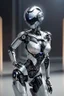 Placeholder: a beautiful robot lady