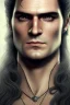 Placeholder: Henry cavil Perfect face, long white hair, wearing The witcher 3