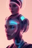 Placeholder: cyberpunk, head, women, portrai, tron