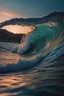 Placeholder: Ultra realistic photo rough colored big ocean wave falling down at sunset time concept ,full size, science, technology,future,electric ,futuristic style, design, practicality,manufacturability,performance, performance, HOF, professional photographer, captured with professional DSLR camera, trending on Artstation, 64k, full size, ultra detailed, ultra accurate detailed, bokeh lighting, surrealism, background,(((realism, realistic, realphoto, photography, portrait, , realistic, beautiful, elegant,