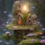 Placeholder: high-quality, fine-detail beautiful fairy house with a clear, reflective lake, flowers, butterflies, small globes of iridescent light, tranquil, gorgeous, 8k resolution, 3D octane render, intricate, sharp, crisp, digital art, detailed matte, volumetric lighting, George Grie, Anne Dittman, Anne Stokes, Lisa Parker, Selina French, Alphonese Mucha