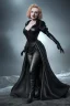 Placeholder: young Marlene Dietrich as evil queen in black leather gown, angry, busty, curvey, cleavage, unreal 5, octane render,cinema4d, dynamic lighting, dramatic lighting, 4k, redshift render, highly detailed, hyper realistic