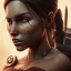 Placeholder: a Photorealistic lara croft viking paint, big breast, big eyelash, brown eyes, elegant, Artgerm, Beautiful dynamic,shadows,Artstation,concept design art,Octane render,8K, bw