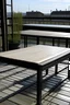 Placeholder: Outdoor simply tables with rubber roof