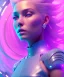 Placeholder: A portrait of a crystalised queen, atmospheric, realistic, unreal engine, cinematic lighting, octane render, transoarent, pink turquoise light