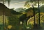 Placeholder: A jungle near a city painted by Henri Rousseau