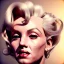 Placeholder: Realistic image portrait, blonde woman, sweet Marylin Monroe face, punk style, long hair, glow eyes, highly detailed, unreal engine 5, ray tracing, RTX, lumen lighting, ultra detail, volumetric lighting, 3d, finely drawn, high definition, high resolution.