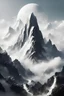 Placeholder: create a picture of a giant mountain in china with white accents and the sky, there should be more distance between the sky and the mountain, extremely three-dimensional, and there are no buildings 非常详细 极其精致和美丽 景深 极高分辨率 壁纸 照片 写实 风景 山 山上 黄金时段照明 白天 秋天红叶 黄昏