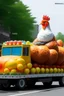 Placeholder: chicken drumstick float in a parade