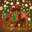 Placeholder: christmas ambience, african, kente, kente ribbon, kente boxes, clothing, african patterns, thread, embroidery, cinema 4d render, high detail