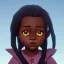 Placeholder: Portrait of a sweet dark skinned toddler witch girl with long dark hair