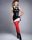 Placeholder: latex stewardess flight assistant pinup 50s uniform latex leather