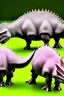 Placeholder: Triceratops and stegosaurus