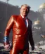 Placeholder: Donald trump wrestling fighter, naked torso, color breeches, suspenders, retro style, 80s, hot ambient, photo studio, red, gold, vibrant color, gradient, highly detailed, art stations, concept art, smooth, unreal engine 5, god rays, ray tracing, RTX, lumen lighting, ultra detail, volumetric lighting, 3d, finely drawn, high definition, high resolution.