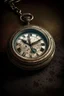 Placeholder: Generate an image of an antique pocket watch with a patina finish, displayed on a weathered leather surface with subtle, natural lighting."