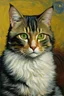 Placeholder: Portrait of a cat by Van Gogh