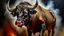 Placeholder: dangerous bull oil painting