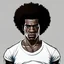 Placeholder: create a dark man character with afro hair and a white t-shirt gta 5 style illustration looking straight ahead