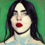 Placeholder: Billie Eilish portrait by picasso