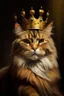 Placeholder: panting of a cat like a king
