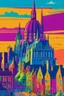 Placeholder: Illustration of Edinburgh in the style of Jonathan Ball, vivid colors, details