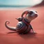 Placeholder: elongated female ninja dog rat snail witch on the red sand beach ,bokeh like f/0.8, tilt-shift lens 8k, high detail, smooth render, down-light, unreal engine