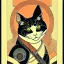 Placeholder: Ukiyo-e styled art, cat