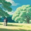 Placeholder: two friends under a tree