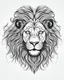 Placeholder: realistic lion head tattoo idea, line art, background, vector, svg, black outline on white background, leave plenty of white space beetween lines for coloring, tattoo style, tattoo idea,full body, minimalist