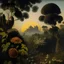 Placeholder: High definition photography of a marvelous landscape, trees, flowers, giant sun, intricate, rock formations, atmosphere of a Max Ernst painting, Henri Rousseau, thoughtful, interesting, a bit appalling, smooth