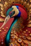 Placeholder: peacock, red and gold tones, insanely detailed and intricate, hypermaximalist, elegant, ornate, hyper realistic, super detailed, by Pyke Koch