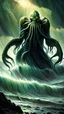 Placeholder: cthulhu emerging from the sea, Dramatic lighting, Epic composition, Close up, greg rutkowski, magali villeneuve