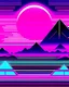 Placeholder: A vector graphic of a synthwave and vaporwave