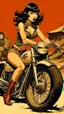 Placeholder: Betty page motorbike art from japanese style 1900 movie