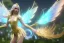 Placeholder:  beautiful cosmic fairy, long hair, golden skin, nice smiling, transparent wings, magic glamour make up, delicate colors, beautiful glamour galactique dress, ultra sharp focus, 8k, unreal engine 5, extremely sharp detail, light effect, soft light atmosphere of a spaceship, smooth, full of details, face in front, complete vision of face and hair and body